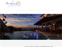 Tablet Screenshot of barefootvacationvillas.com